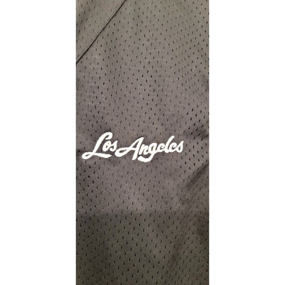 Hollister Los Angeles 99 Black Button Mesh Baseball Jersey Y2K Style Mens Sz. S - Picture 3 of 6
